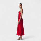Solène | Karmiinpunane kleit Minimalistlik ja elegantne disain