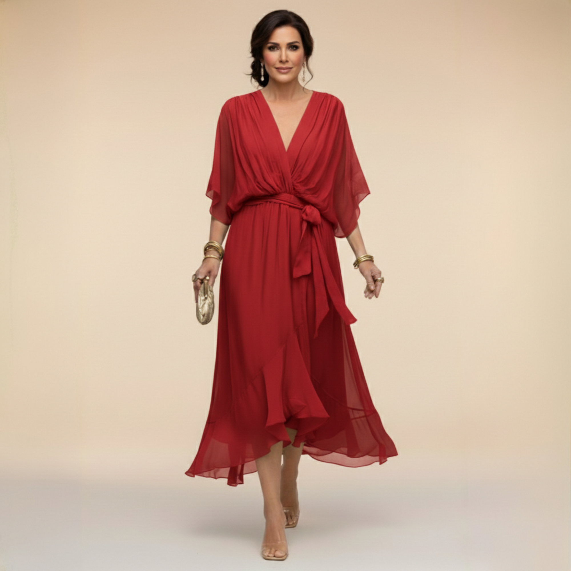 MARTA™ | Šifoonkleit V-kaelusega