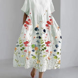 Liliane | Dress for summer events with floral print, ensuring freedom of movement