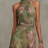 Sophie | Elegantne lillemustriga suvekleit