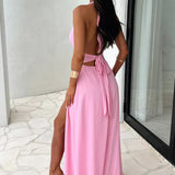 Selena | Elegante vestido fluído com cortes bonitos