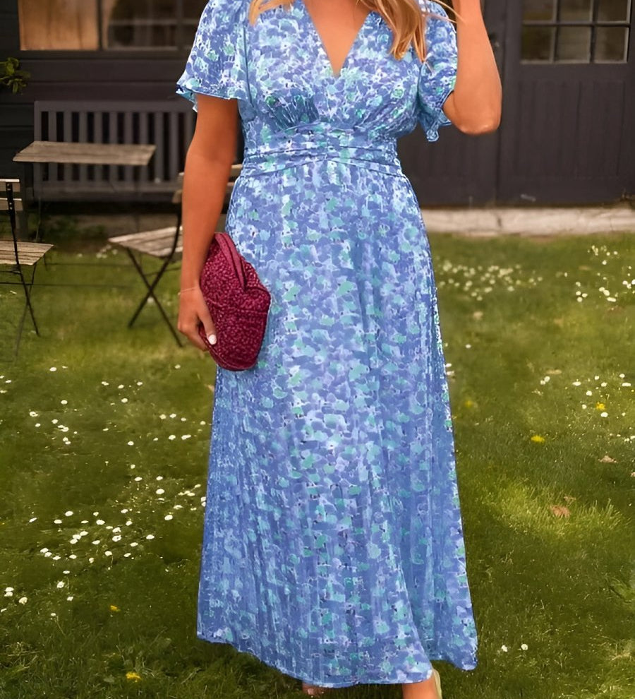 Sandra | Elegantne maksikleit V-kujulise kaelusega